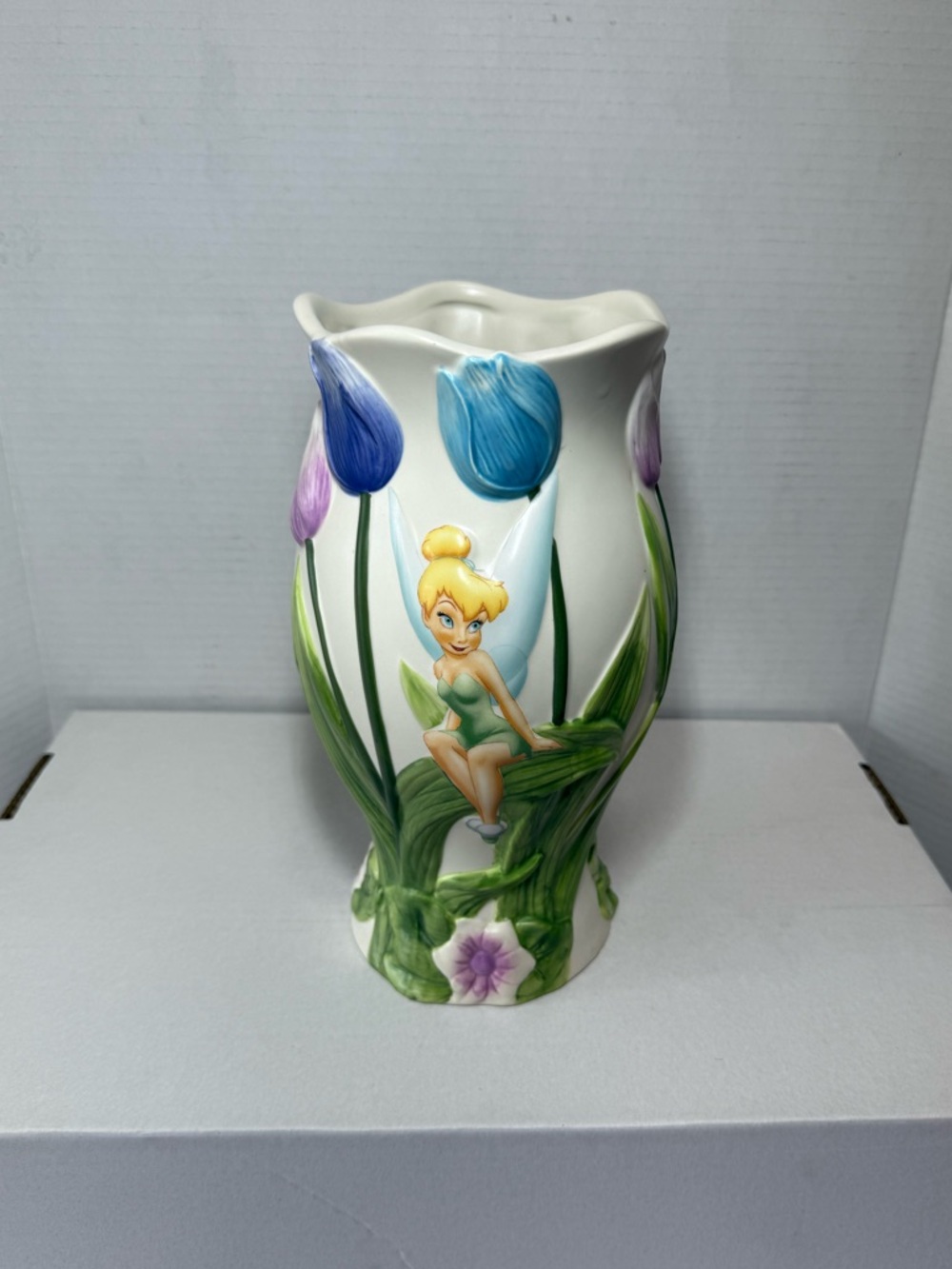 Disney Store Easter Vase Tinkerbell & Tulips